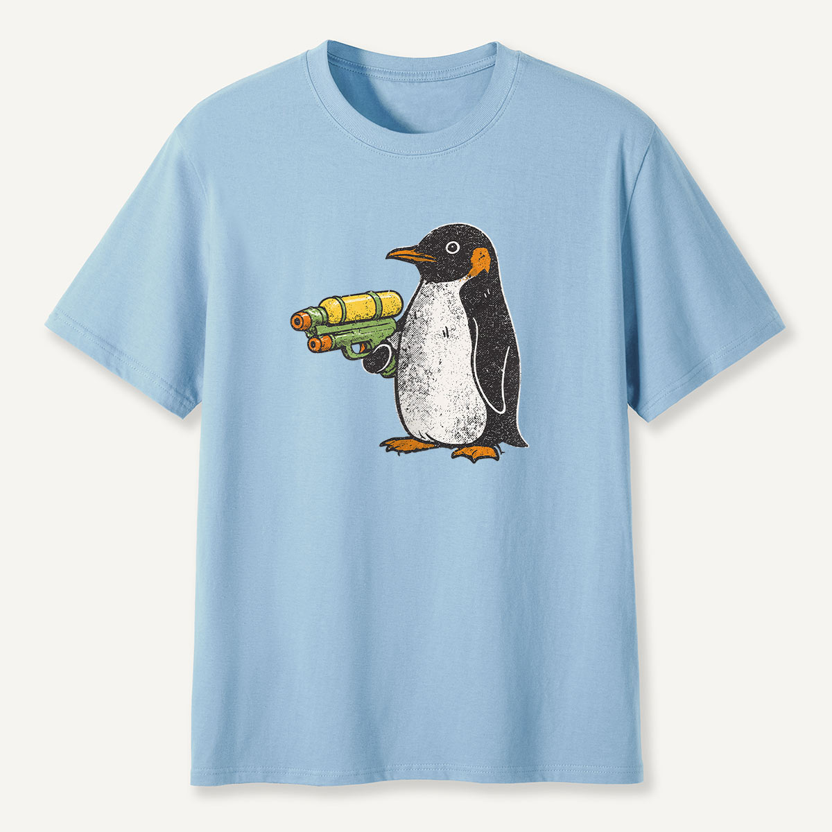 Flight Was Never An Option Water Gun Penguin T-Shirt