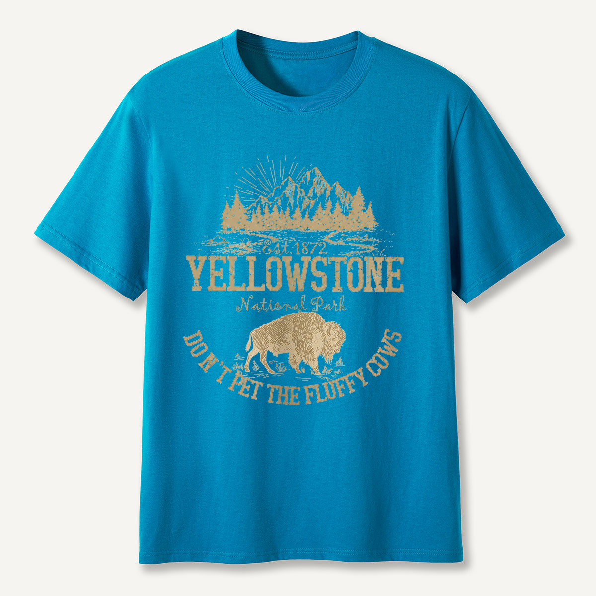 Do Not Pet the Fluffy Cows Yellowstone Sun T-Shirt