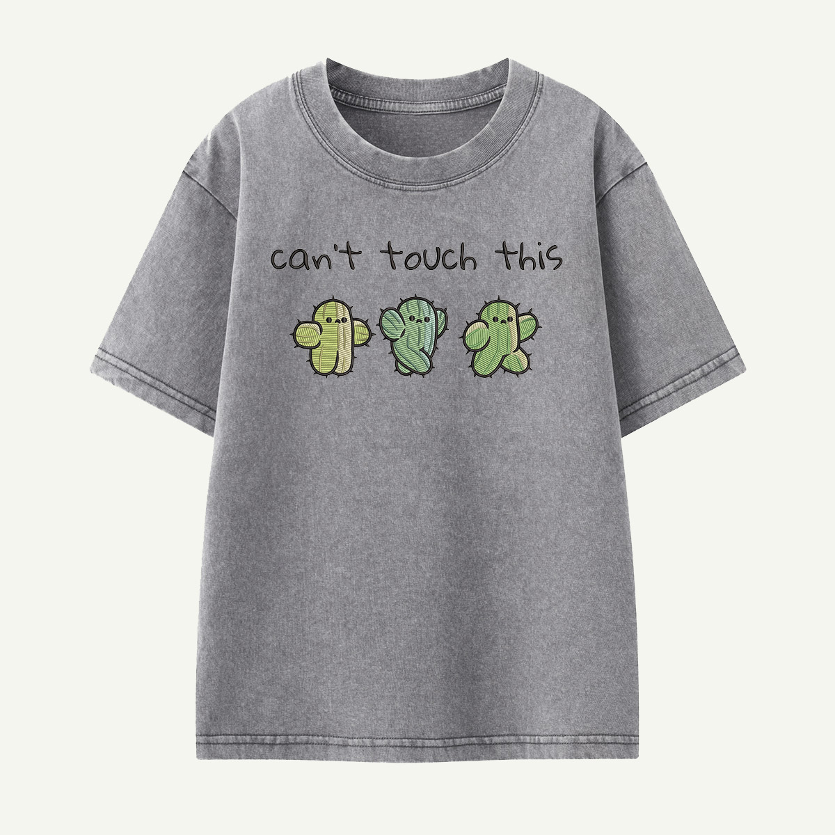 Cactus Trio Can’t Touch This Kids Washed T-Shirt