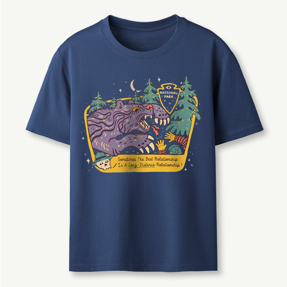 Vintage Bear Forest Nation Park After Dark T-Shirt