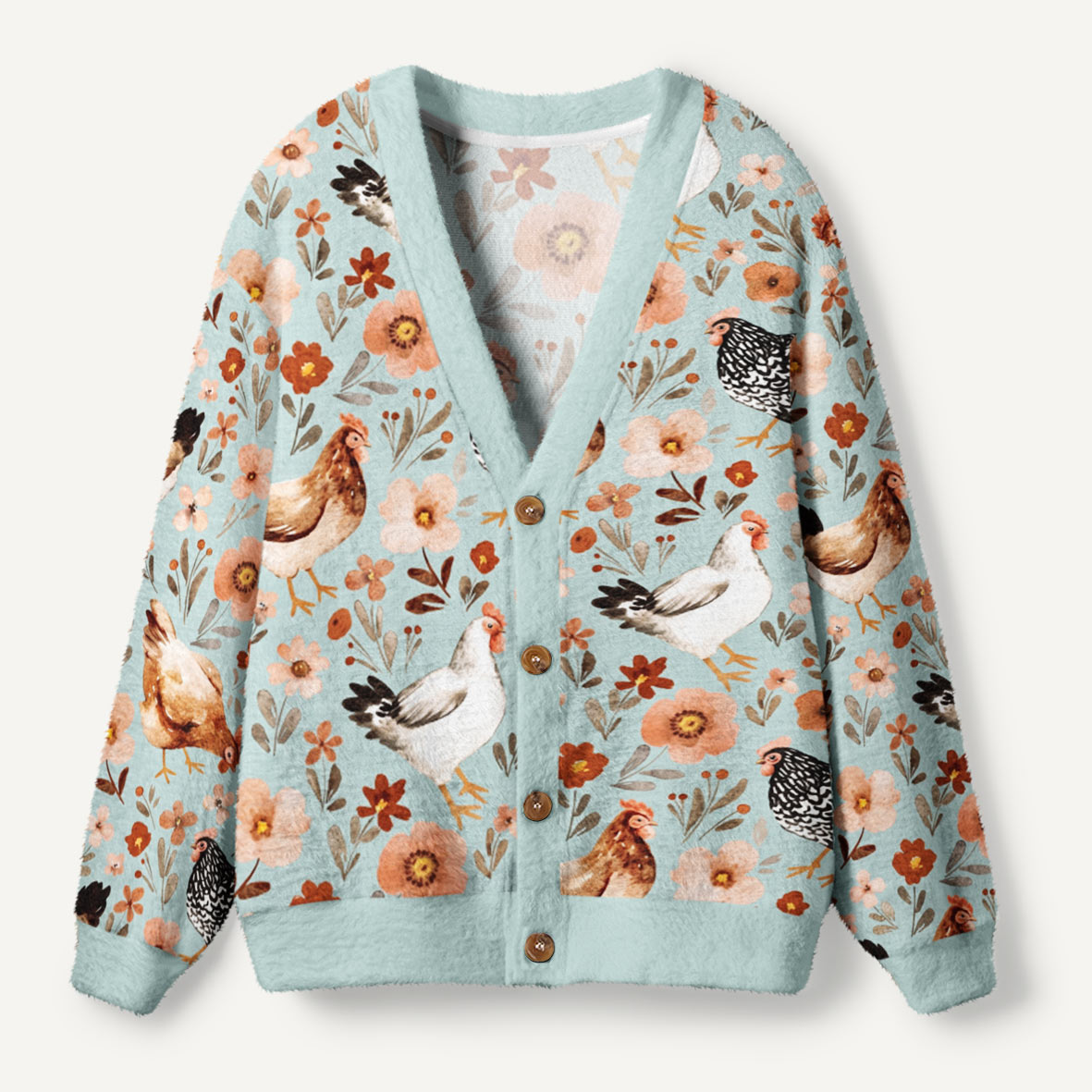 Bunnies in Bloom Ugly Cardigan Sweaters
