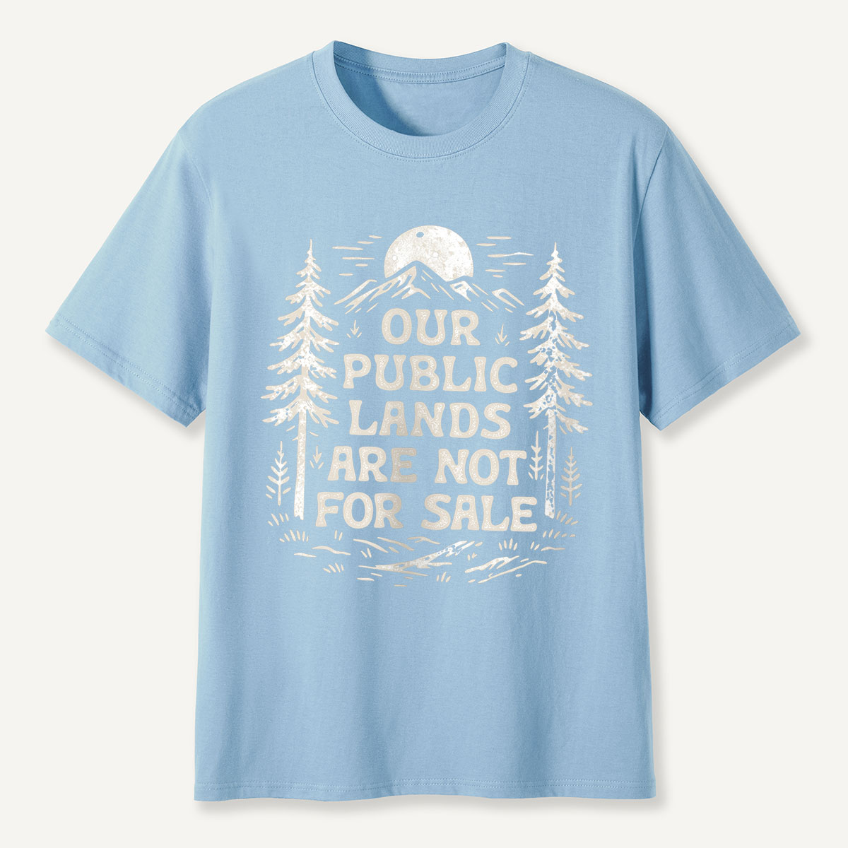 Our Public Lands Are Not for Sale Moonlit Forest T-Shirt