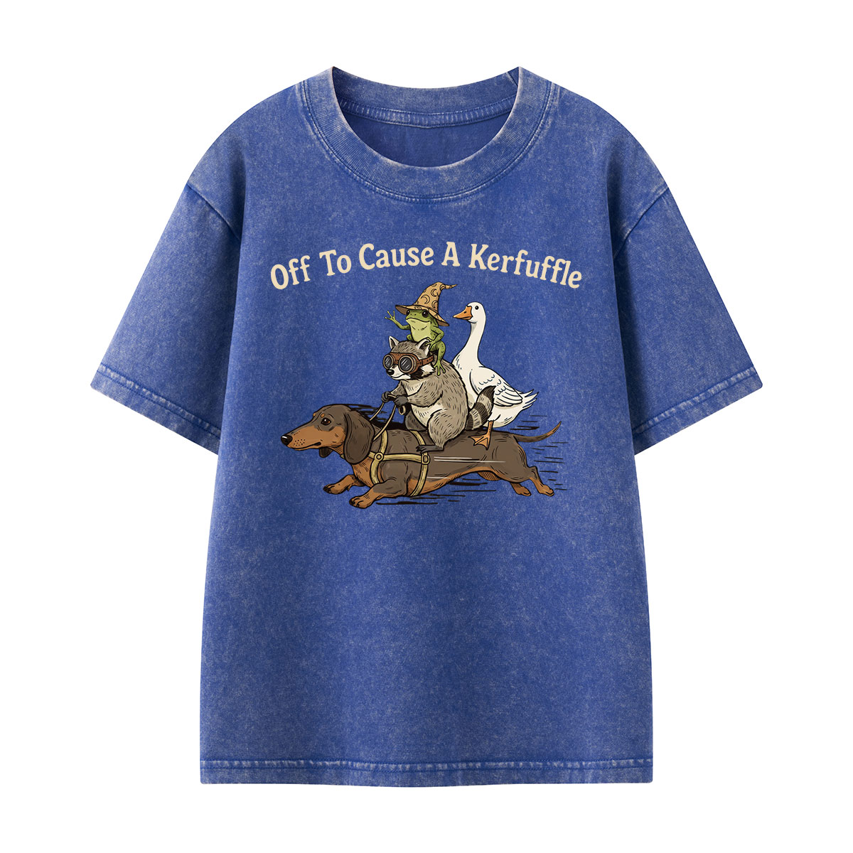 Off To Cause A Kerfuffle Kids Washed T-Shirt