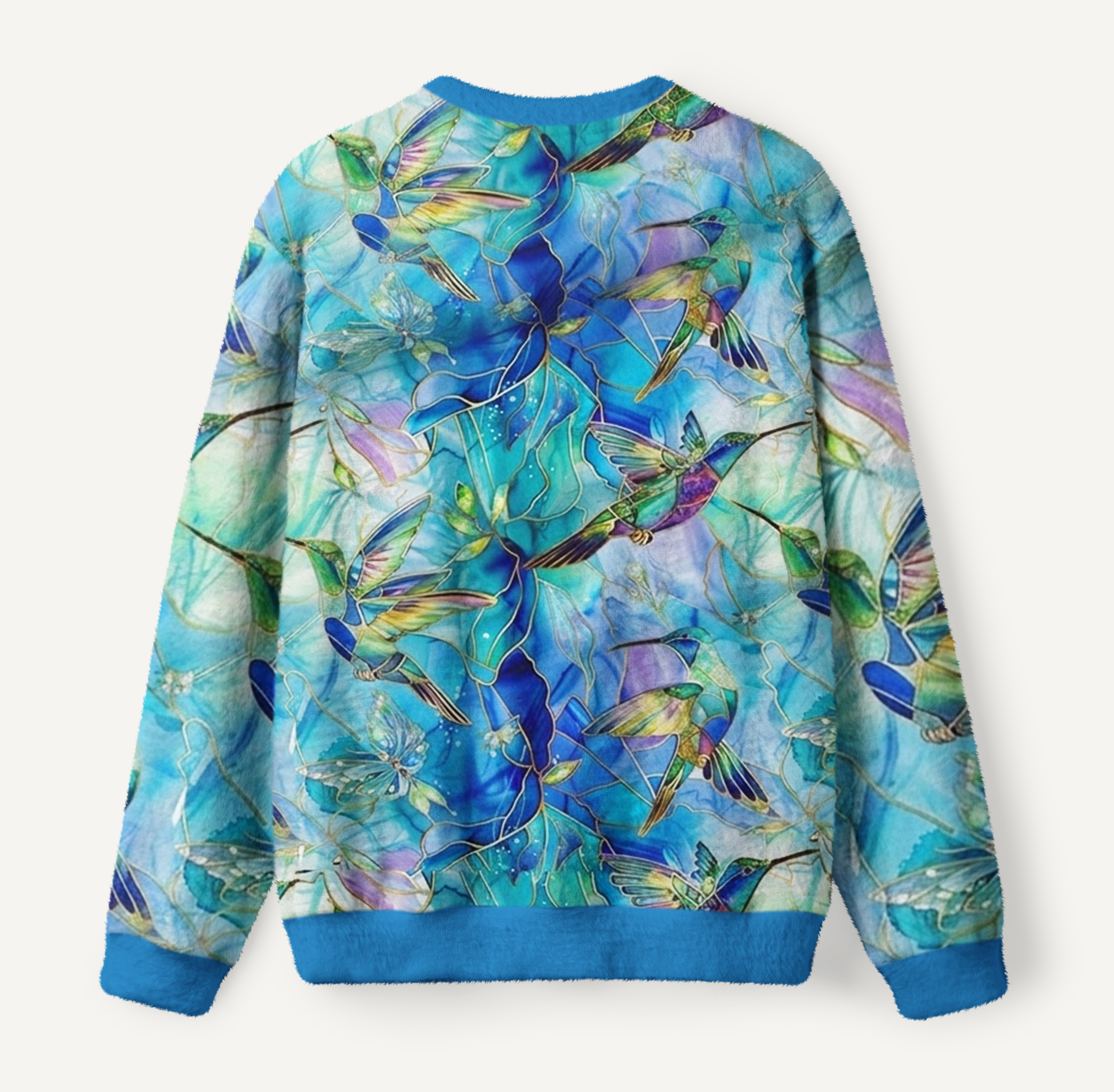 Hummingbird Garden Ugly Fuzzy Fleece Sweatshirt