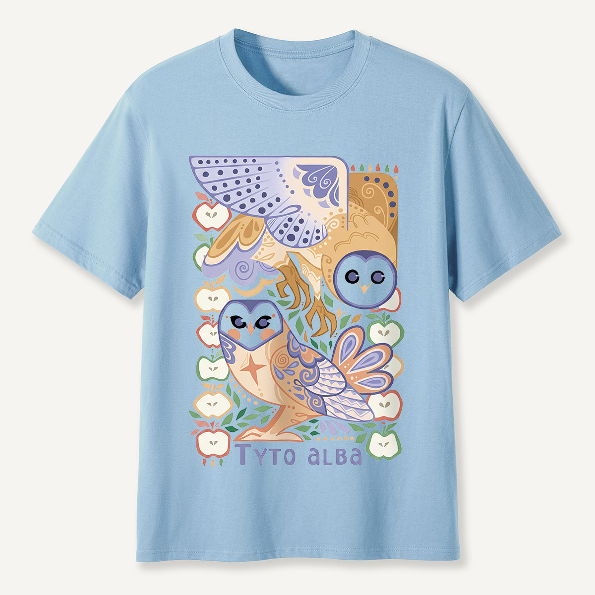 Tyto Alba Ornamental Barn Owl Art T-Shirt