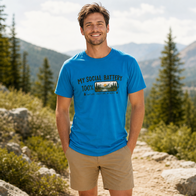  My Social Battery 100% Nature T-Shirt