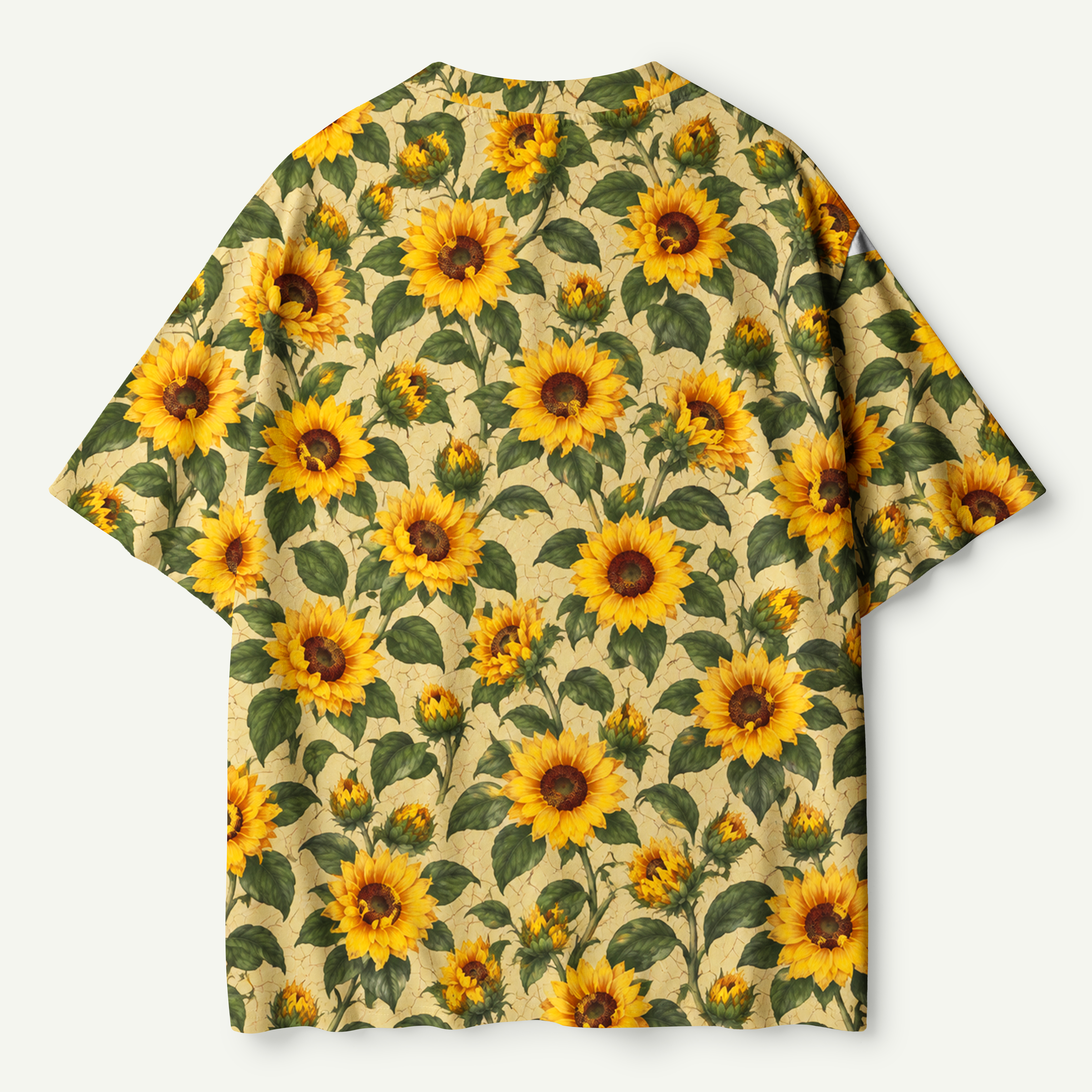 Vintage Sunflower Garden Pattern Premium Pure Cotton Tee