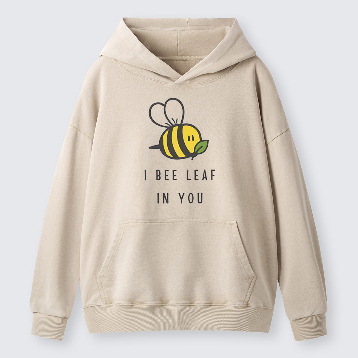 I Bee Leaf In You Washed Hoodie