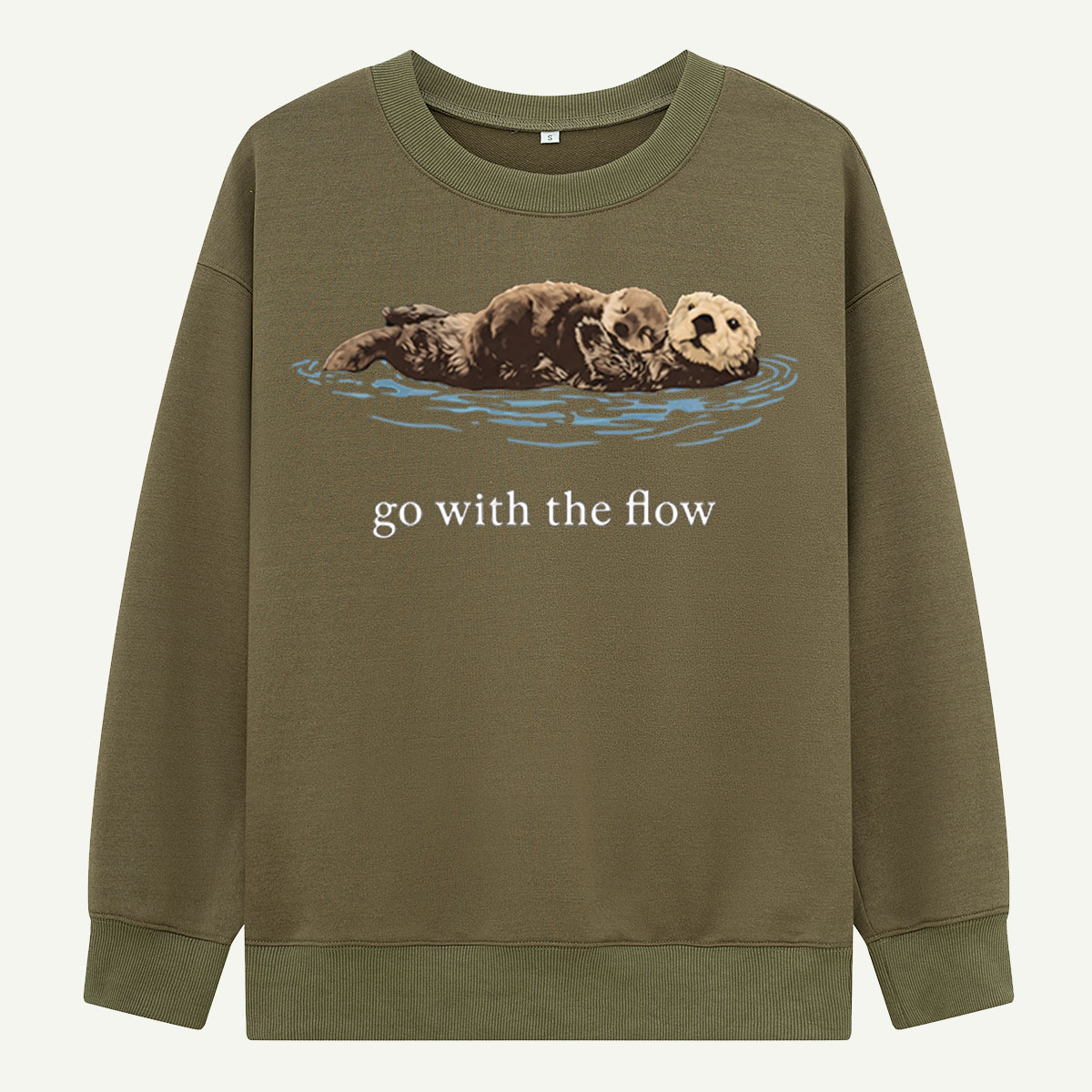 Go With The Flow Sea Otter Wildlife Nature Sweatshirts