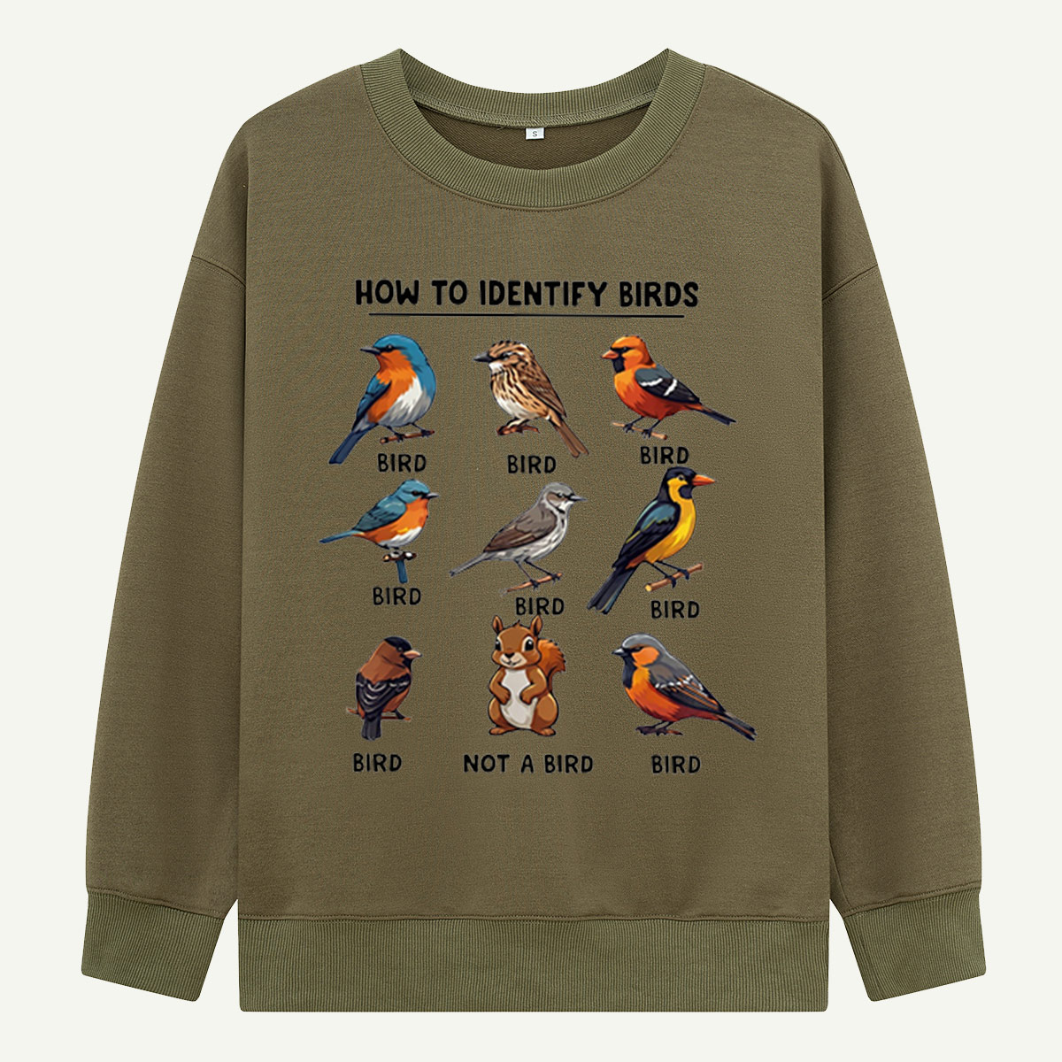 Funny Bird How to Identify Birds Sweatshirts