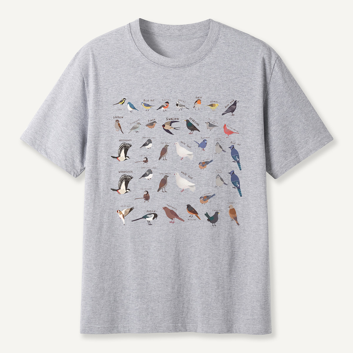 MDCTBYWY26071702Full Wrap Bird Species Guide T-Shirt
