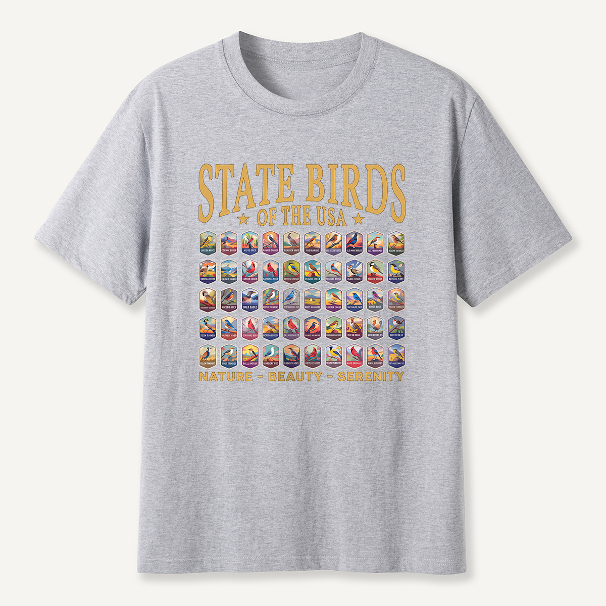 MDCTBYWY26071704State Birds of the USA T-Shirt