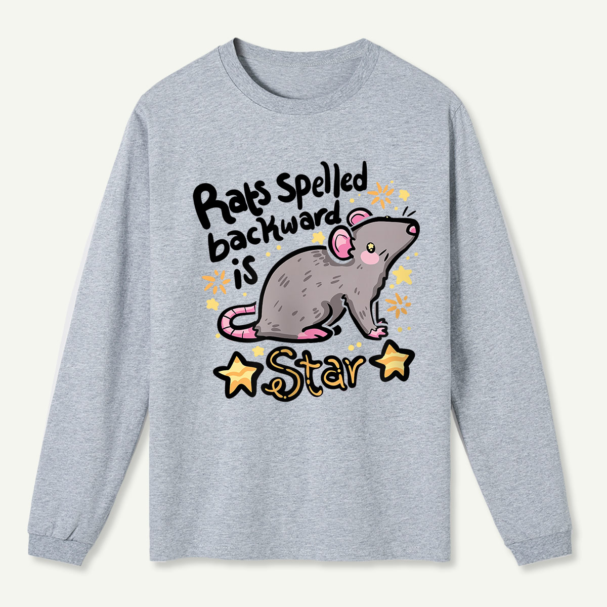 Rat Star Graphic Long Sleeve T-Shirt