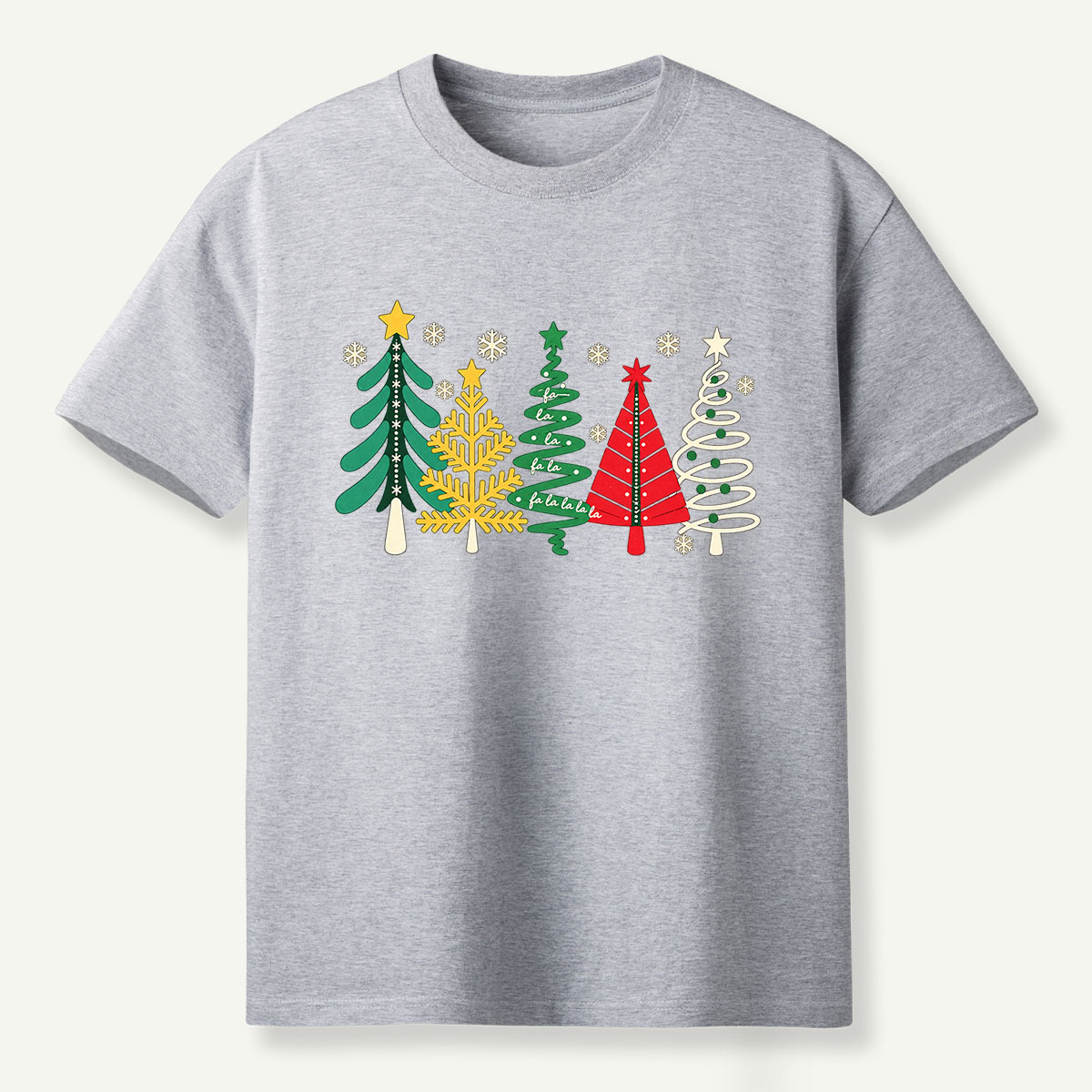 Retro Colorful Christmas Tree Collection T-Shirt