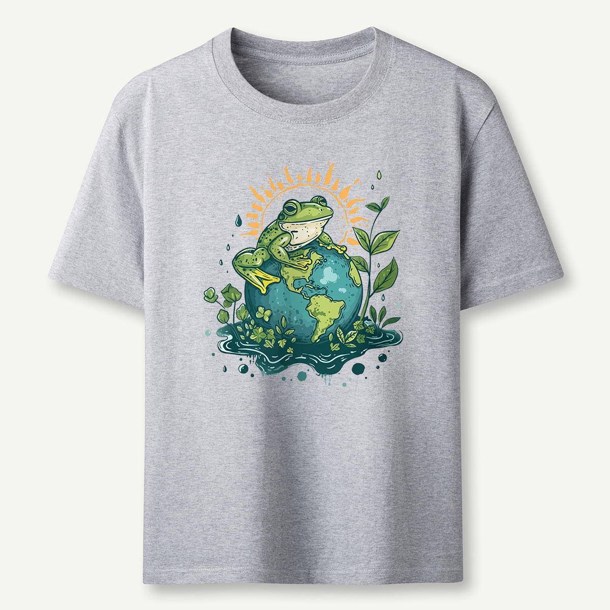Frog Earth Day Green Themed T-Shirt