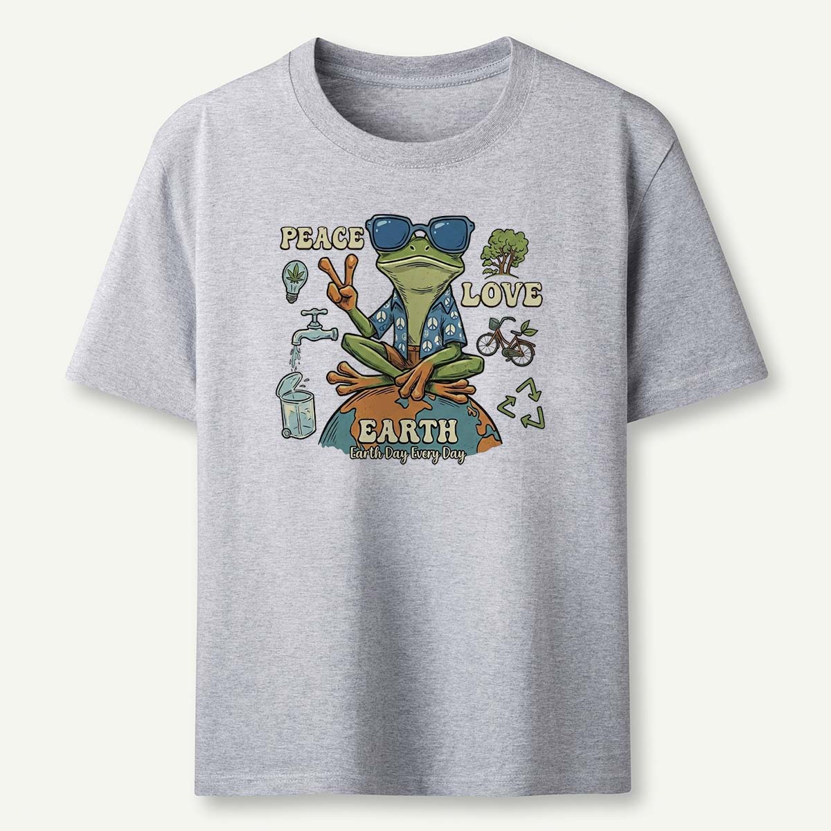 Peace Love Earth Frog T-Shirt