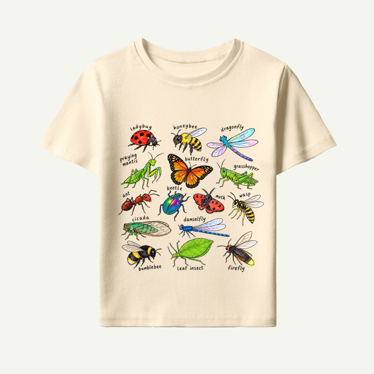 Colorful Insect Field Guide Collection Kids T-Shirt