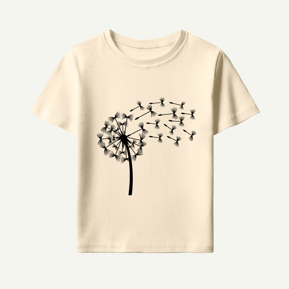 Dandelion Seeds Line Art Kids T-Shirt