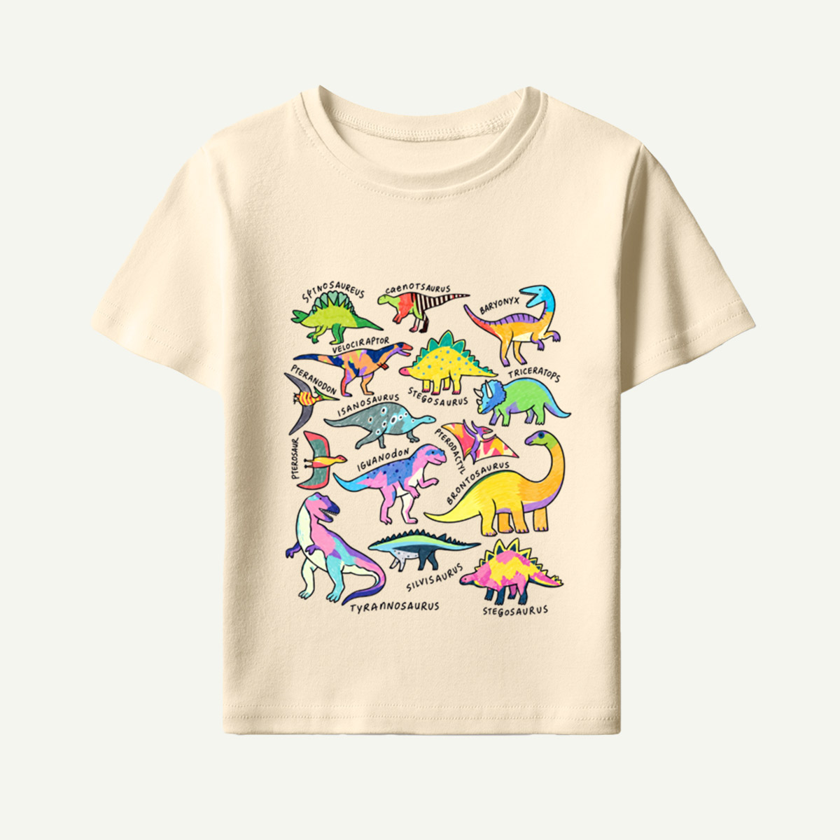 Colorful Dinosaur Illustration Collection Kids T-Shirt