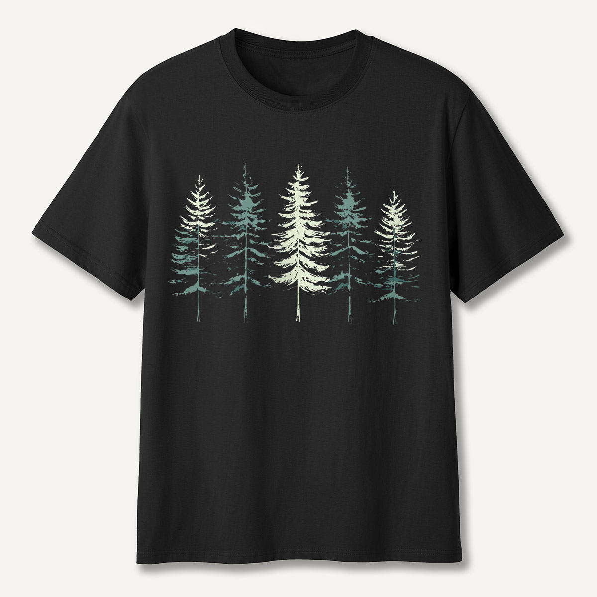 Minimal Pine Forest Silhouette T-Shirt