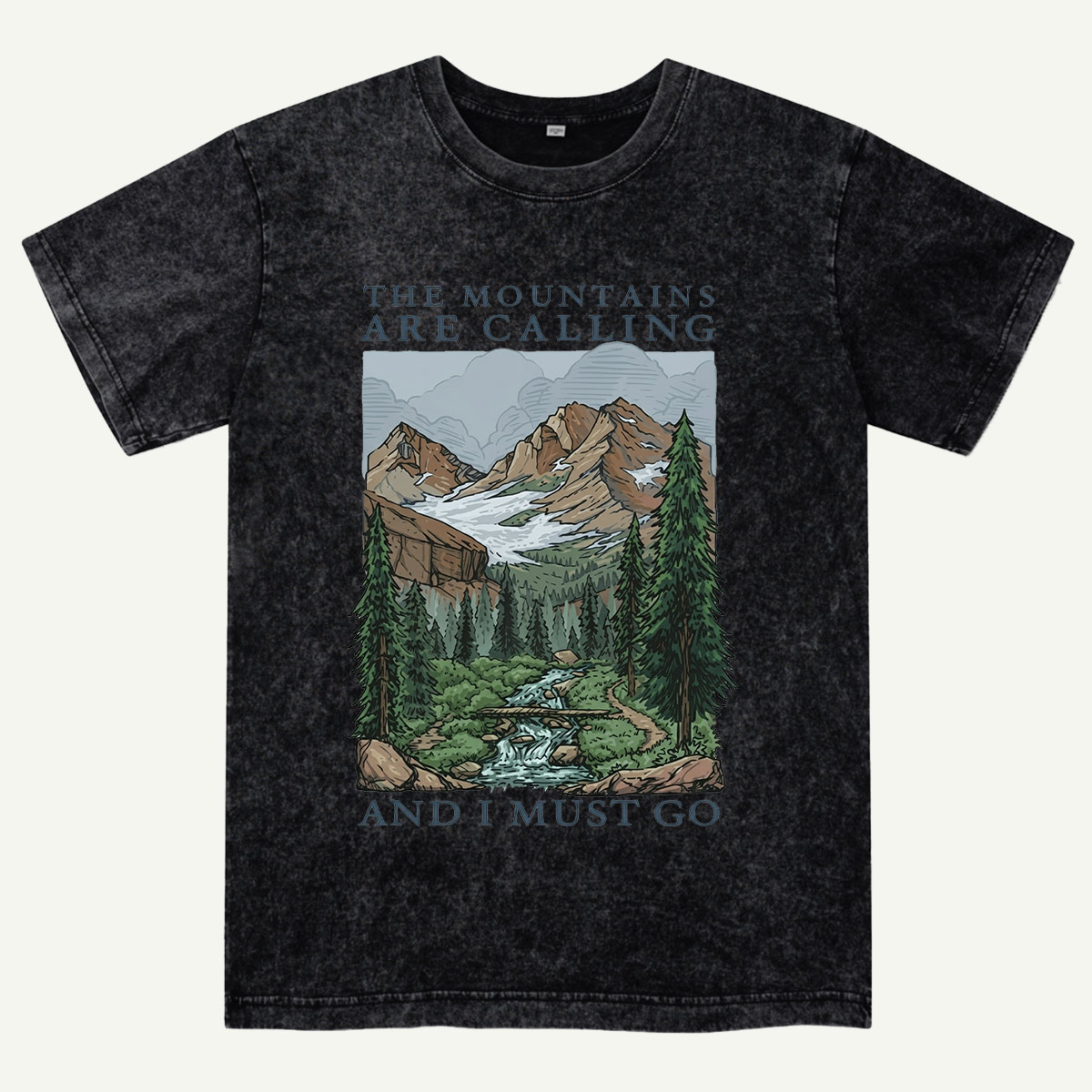 Mountain Adventure Landscape Washed T-Shirt