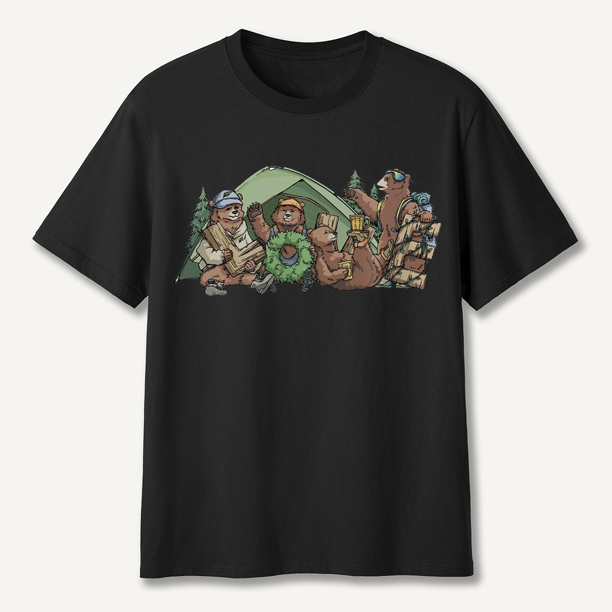 Happy Camping Bears T-Shirt