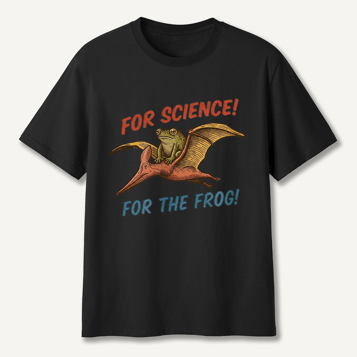 For Science Frog Riding Pterosaur T-Shirt