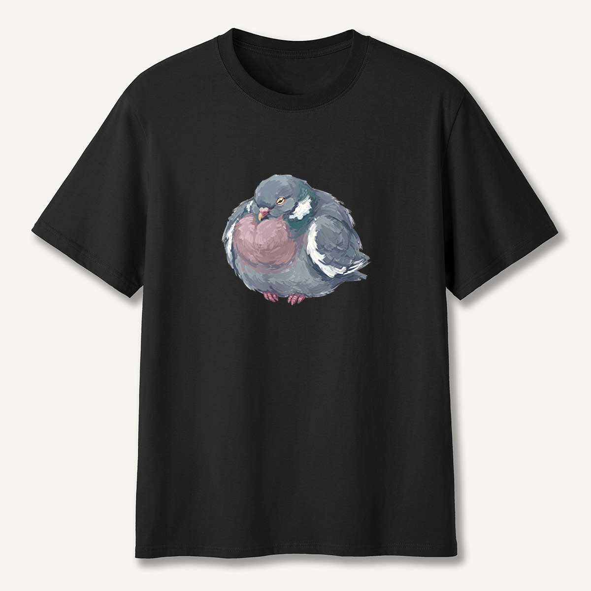 Cozy Pigeon Hand Drawn Bird T-Shirt