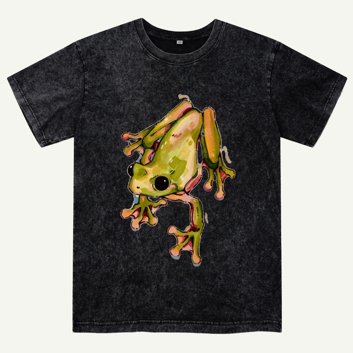 Watercolor Tree Frog Washed T-Shirt