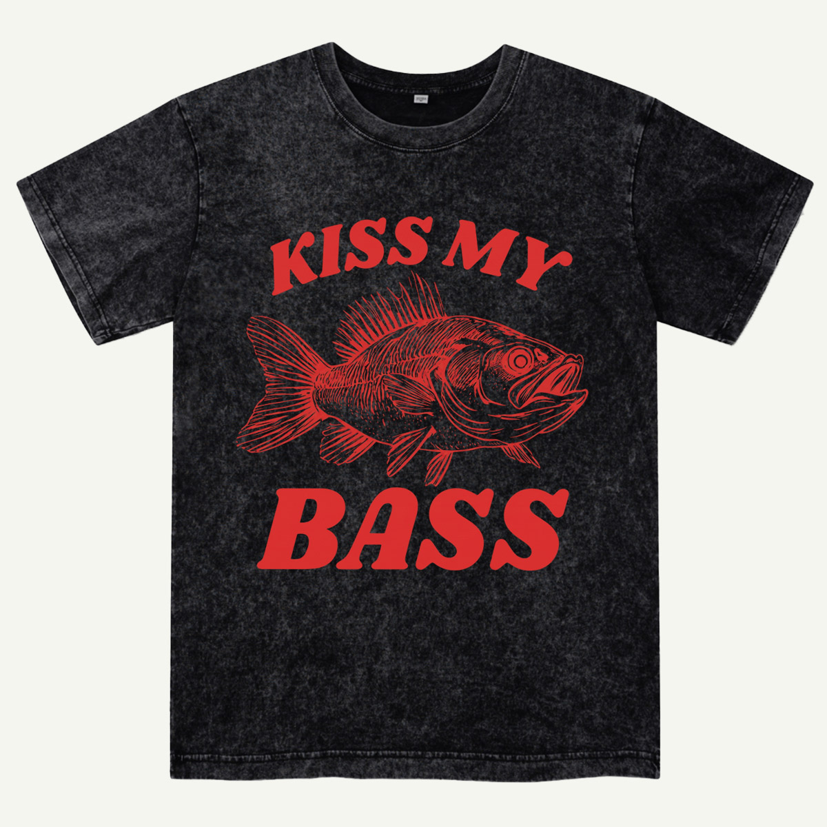 Kiss My Bass Fishing Washed T-Shirt