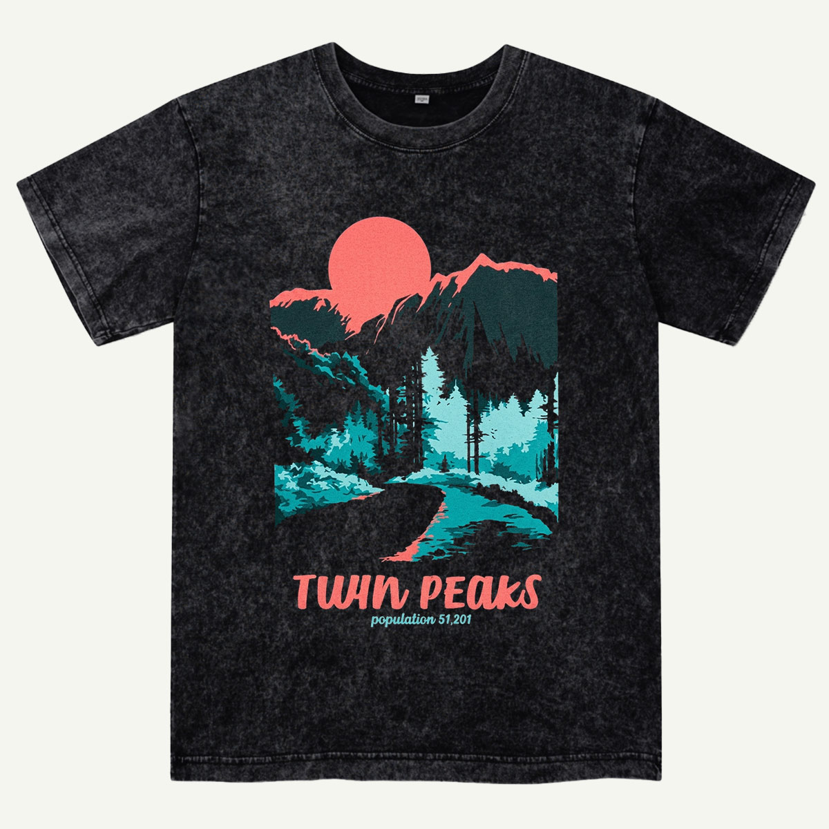Mountain Sunset Outdoor Forest Washed T-Shirt