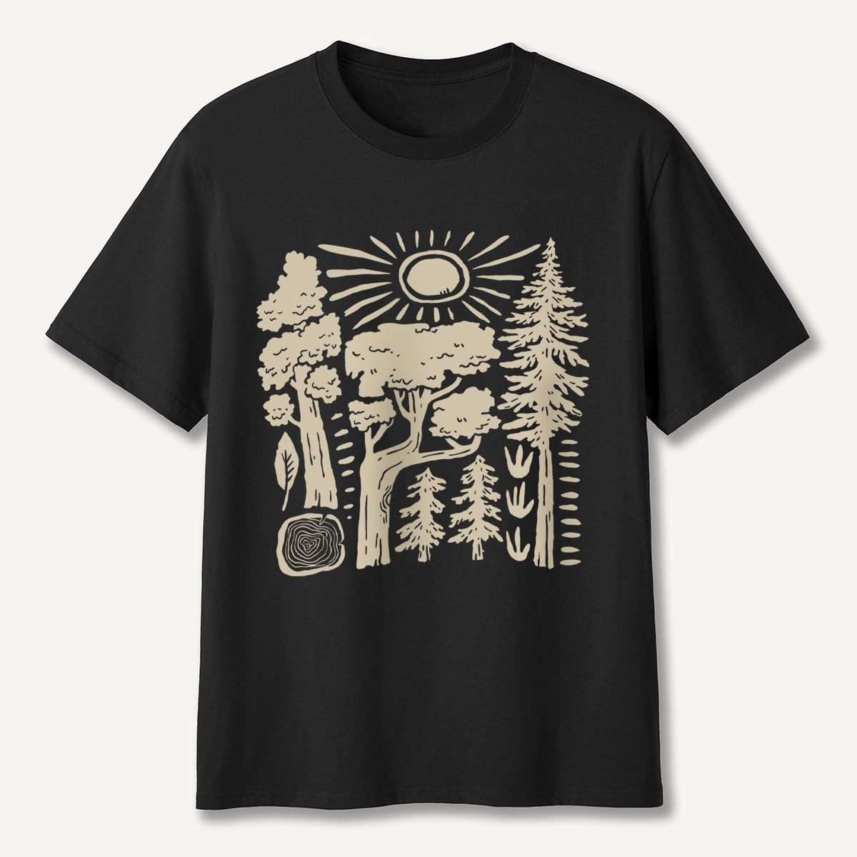 Minimalist Forest Sunrise T-Shirt