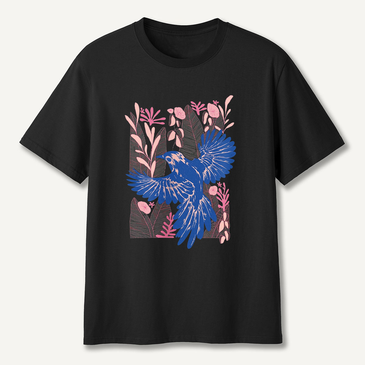 Vintage Blue Bird Botanical T-Shirt