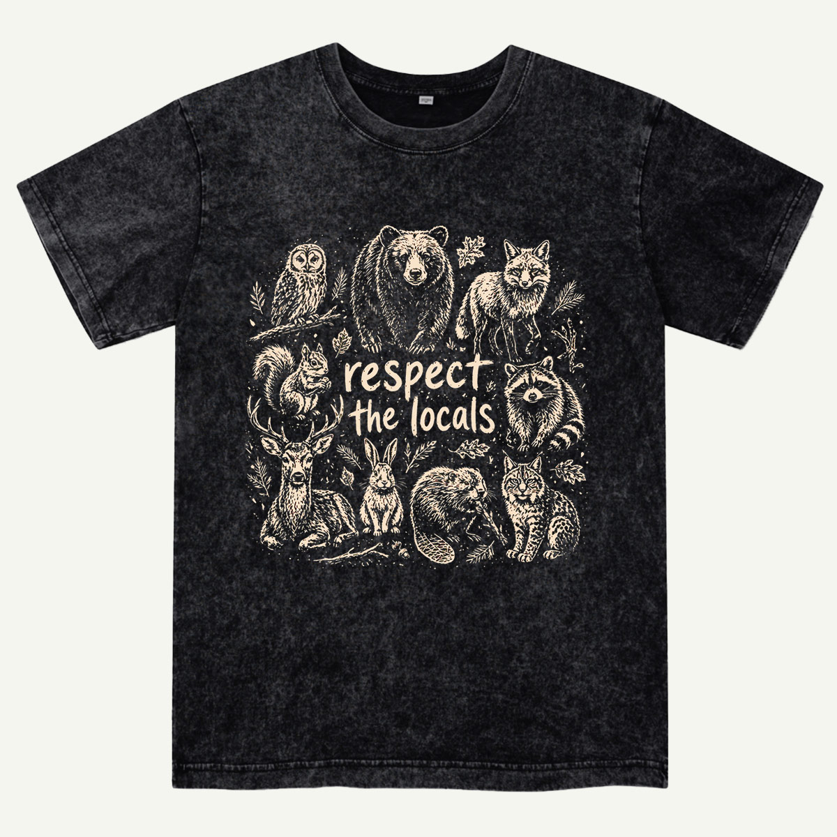 Woodland Wildlife Washed T-Shirt