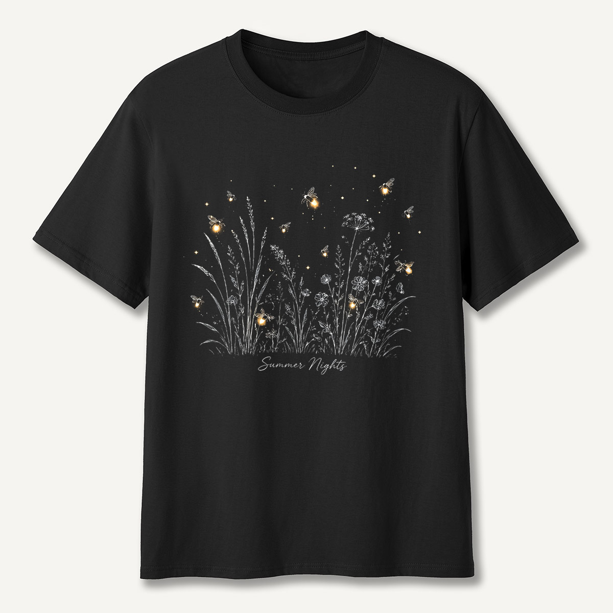 Firefly Summer Night Meadow T-Shirt