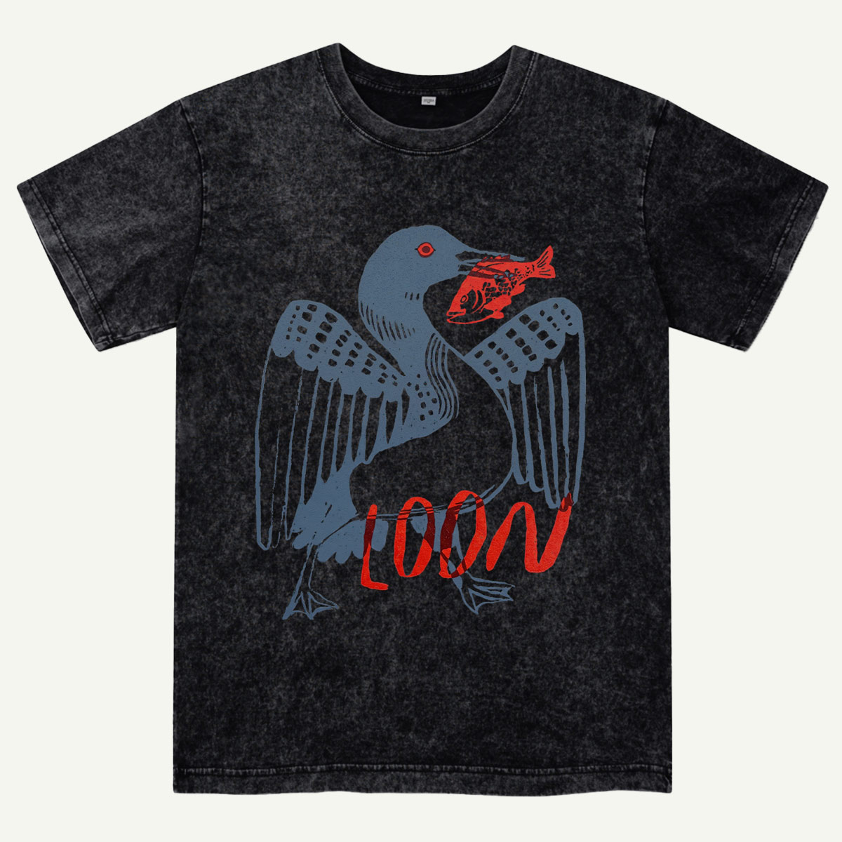 Coastal Bird & Fish Washed T-Shirt