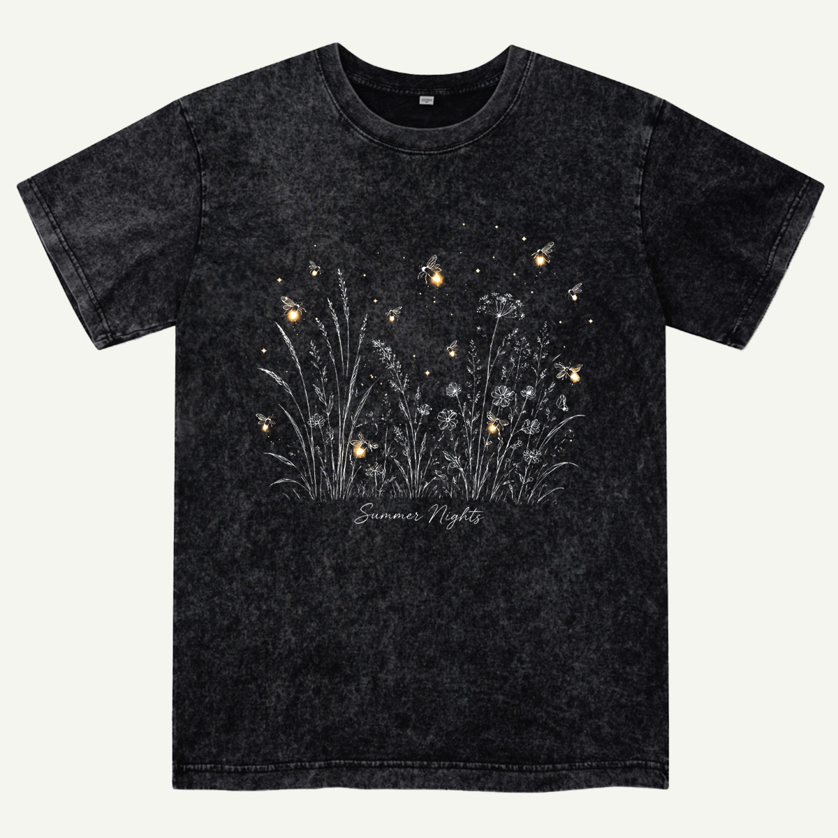 Firefly Summer Night Meadow Washed T-Shirt