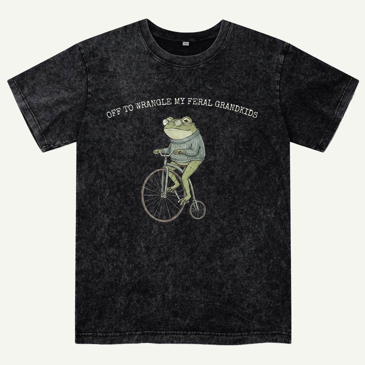 Off To Wrangle My Feral Grandkids Washed T-Shirt