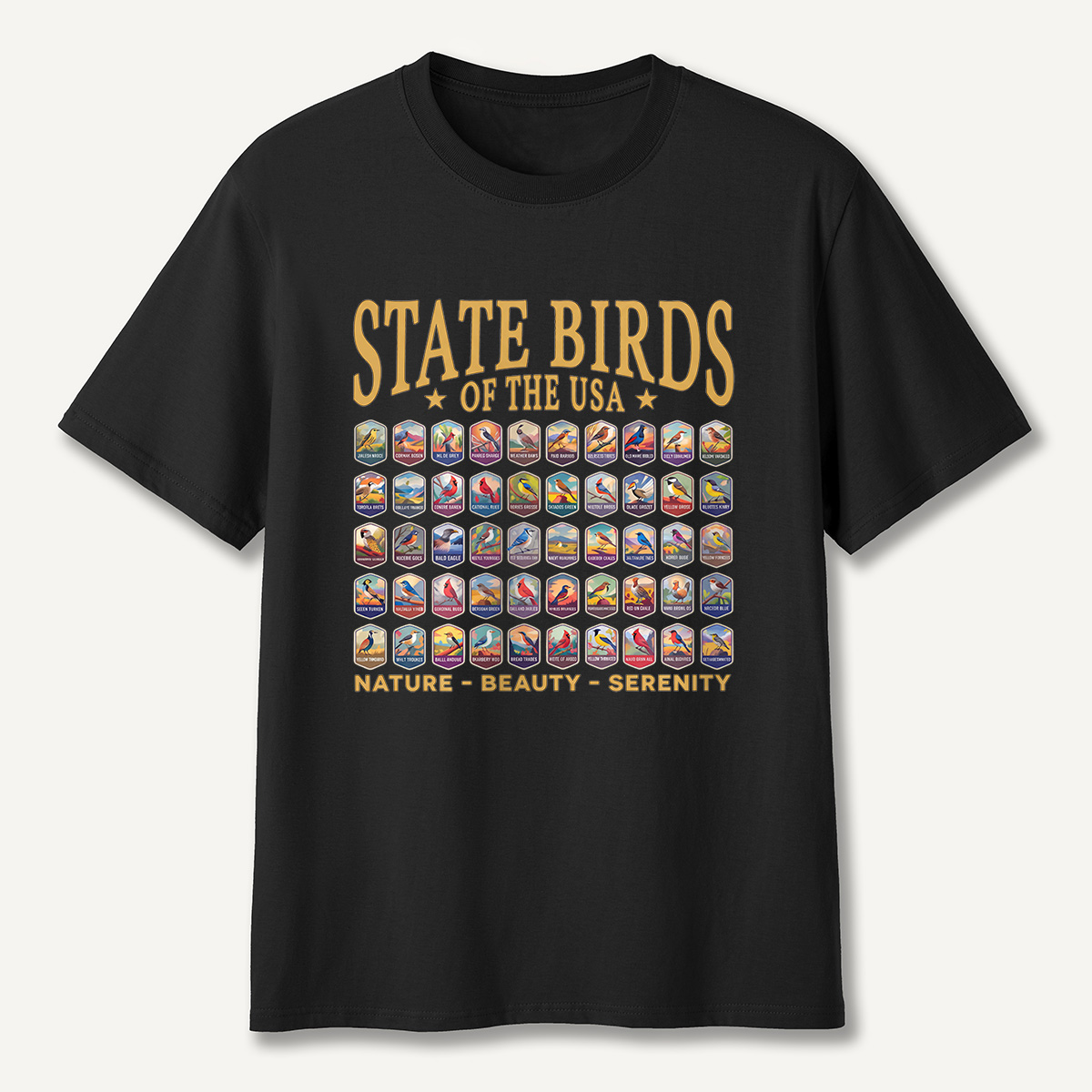 MDCTBYWY26071704State Birds of the USA T-Shirt