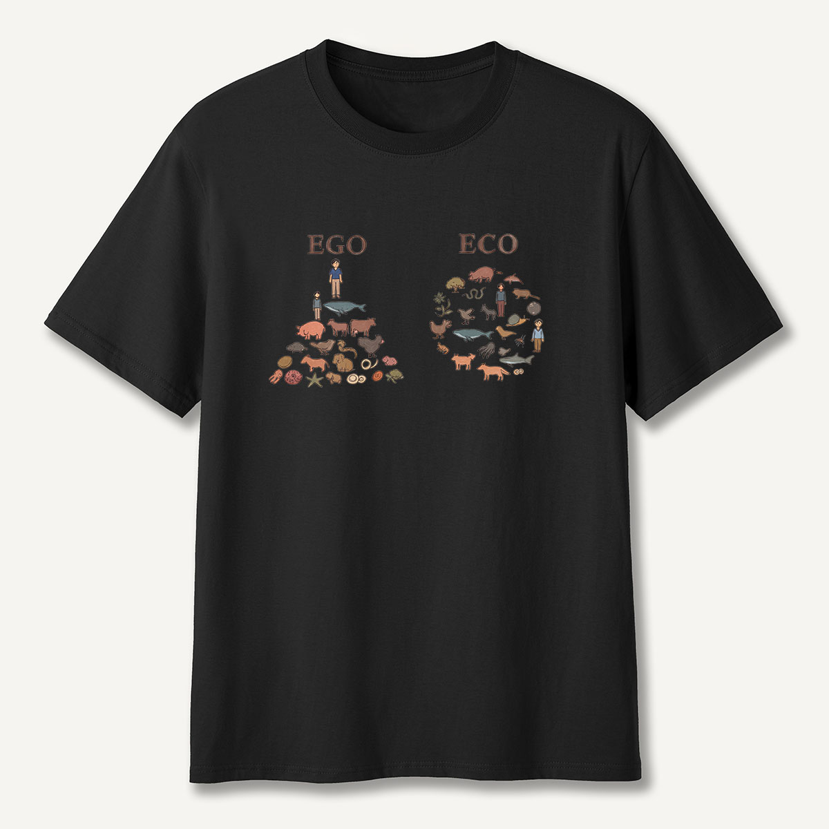 MDCTBYWY26072406 Ego vs Eco T-Shirt