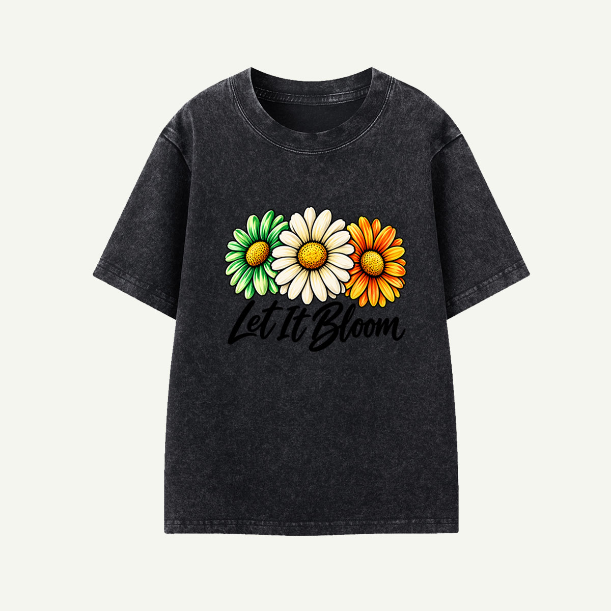 Life Is Good Floral Daisy Kids Washed T-Shirt
