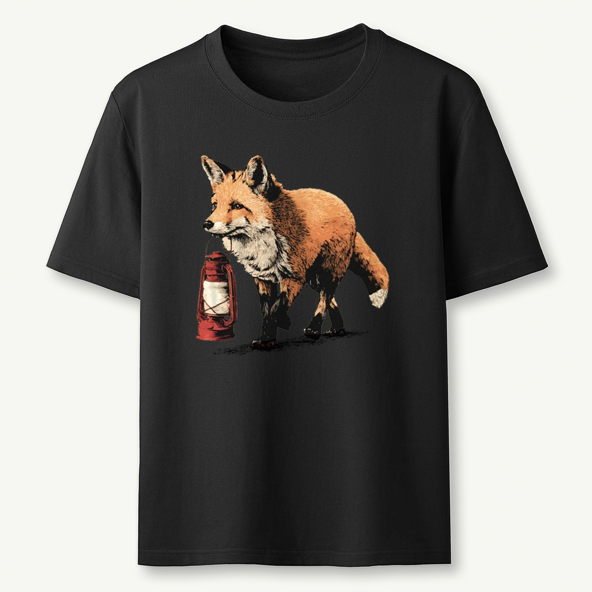 Red Fox Lantern Carrier T-Shirt