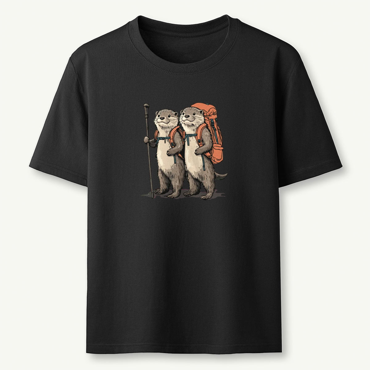 Otter Couple Backpacker T-Shirt