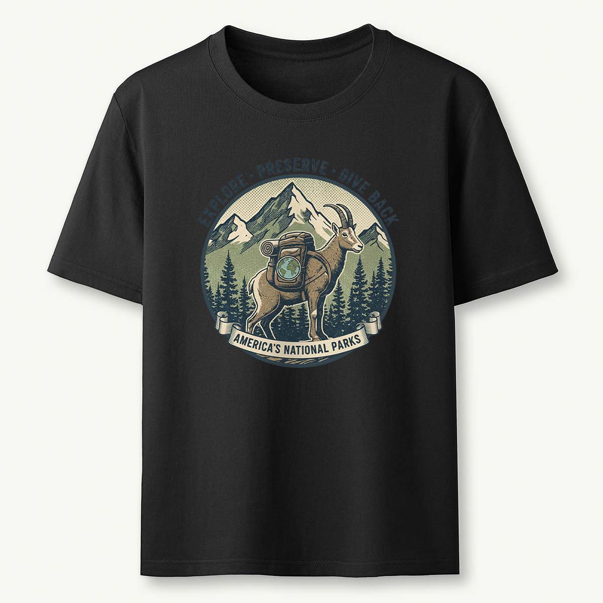 Americas National Parks Goat T-Shirt