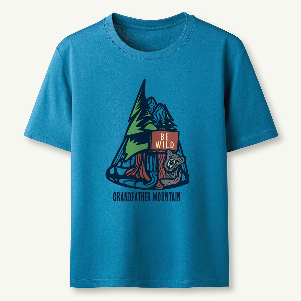Bear and Trail Sign Tee Cotton Classic T-Shirt
