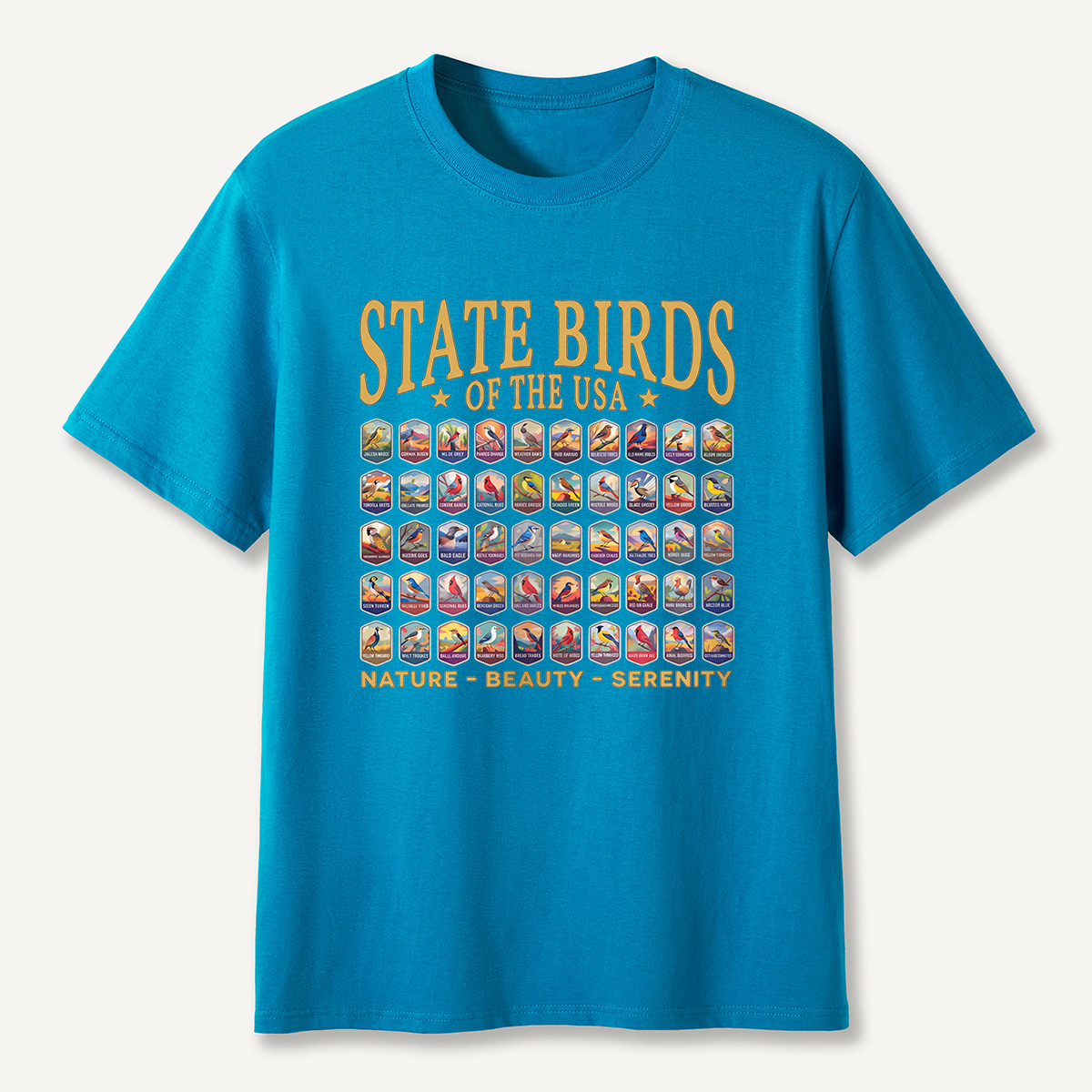 MDCTBYWY26071704State Birds of the USA T-Shirt