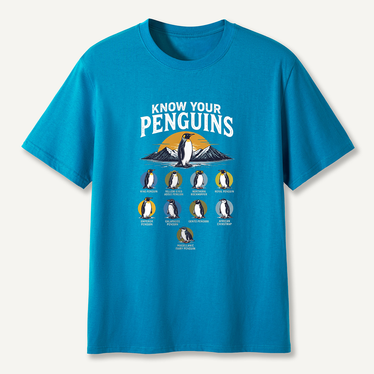 MDCTBYWY26072306 Know Your Penguins T-Shirt
