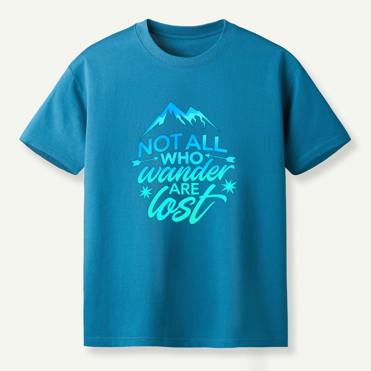 Not All Who Wander Are Lost Mountain Arrow Badge T-Shirt