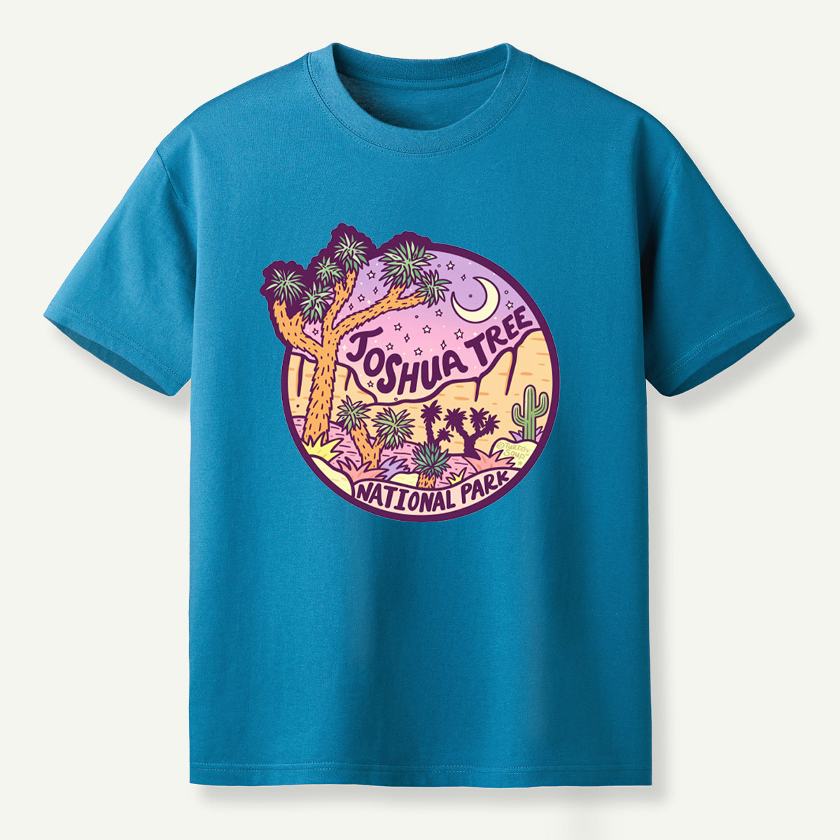 Joshua Tree National Park Desert Moonlight Landscape T-Shirt