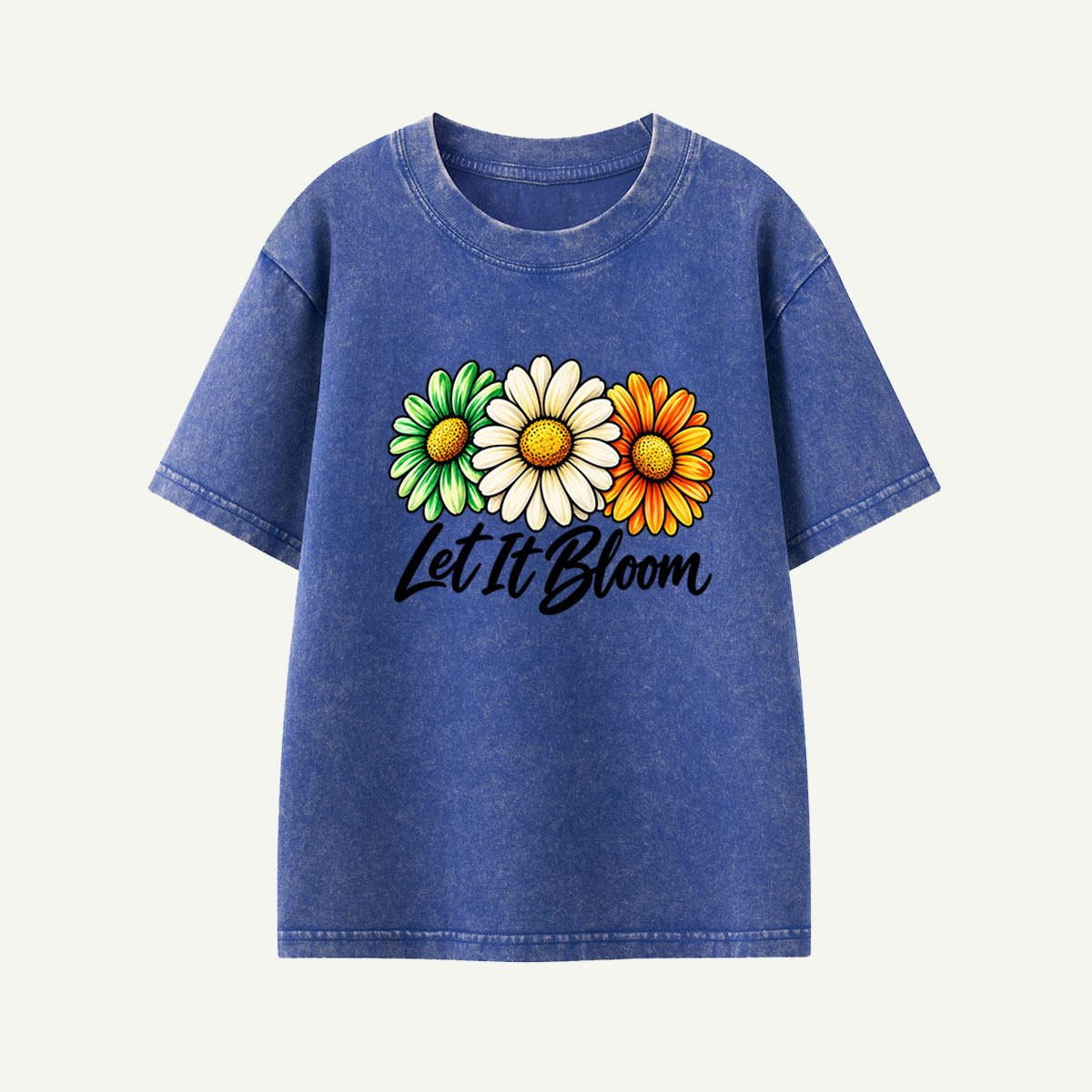 Life Is Good Floral Daisy Kids Washed T-Shirt